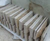 Desert Gold Rusty Granite, Natural split wall panels