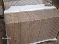 Desert Gold Rusty Granite, Sandblustered tiles